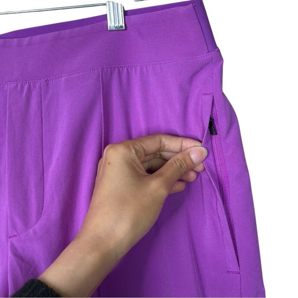 ATHLETA Women Size 10 Brooklyn Heights Vienna Slim Purple Pockets Lightweight - Picture 9 of 12